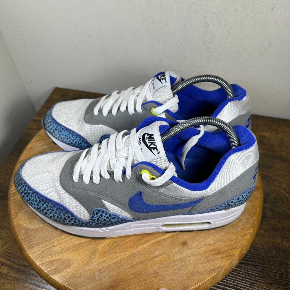 Nike Air Max 1 Safari Pack White Blue Grey 308866-142 Mens Size 11 2009 Vintage - Picture 5 of 9